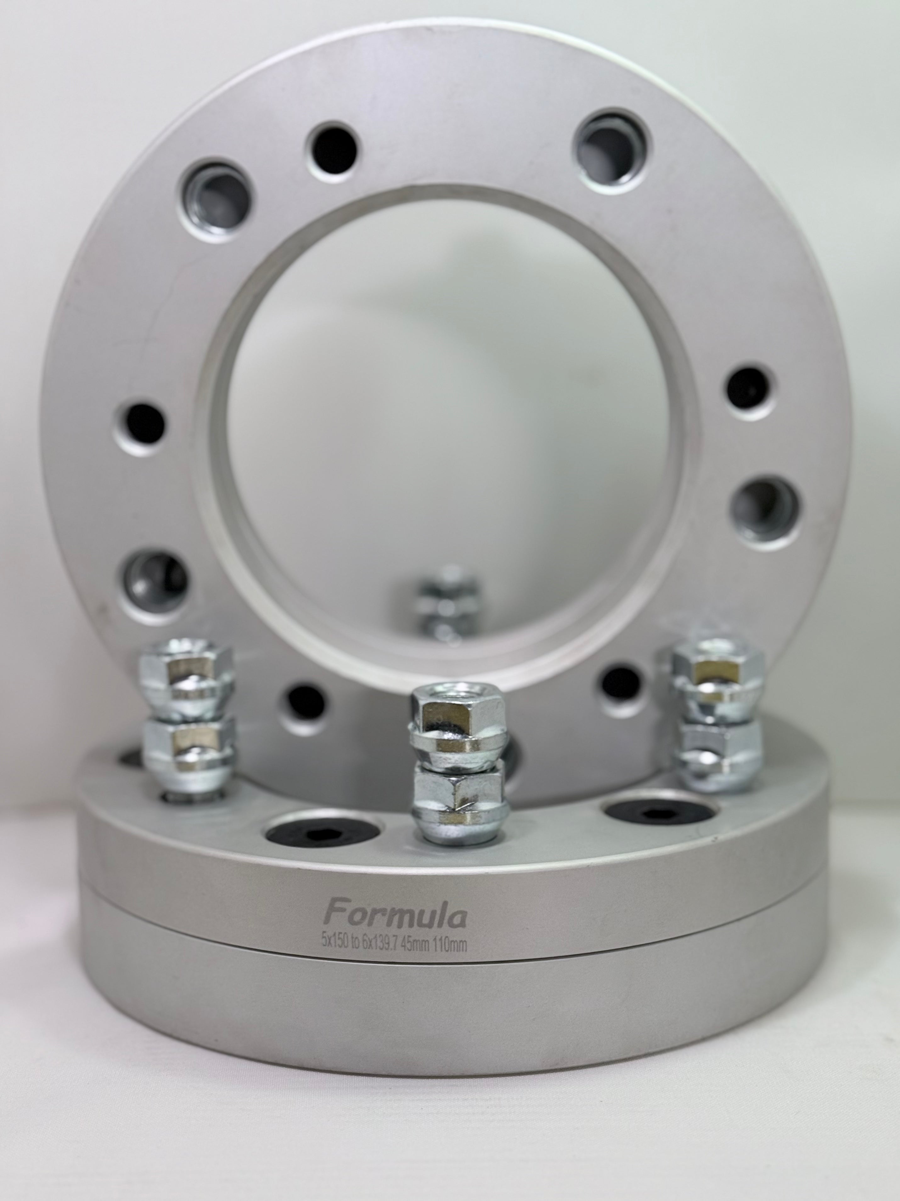 SPACERS 5X150 TO 6X139.7 45MM 110MM 12X1.5 GREY